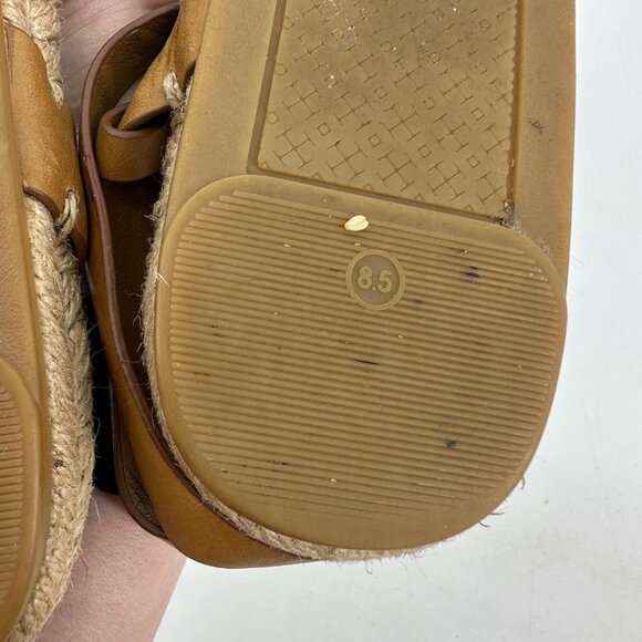 Tory Burch Stretch-Canvas Espadrille Sandal Awning‎ Ivory/Blue Size 8.5 - Picture 11 of 12